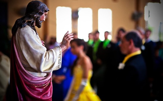 Jesus blessing the Quinceanera