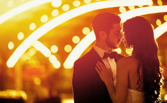 Wedding couple at Las Vegas Strip