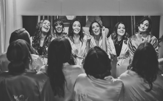 Bridal Party during makeup process