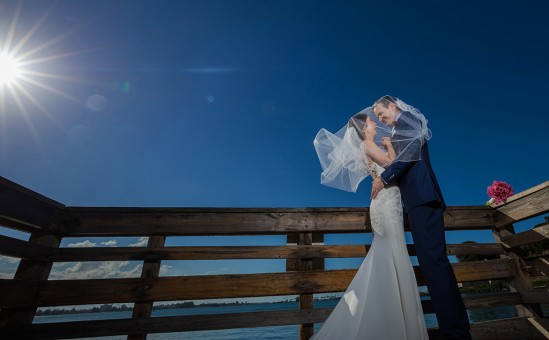 European couple in Old San Juan Gate Bridge