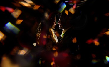 Couple among bling and sparkle