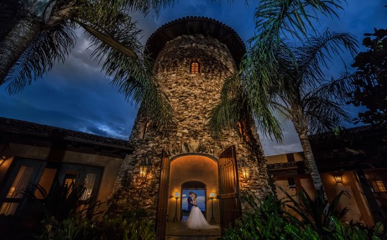 Royal Isabela Tower with newlyweds couple