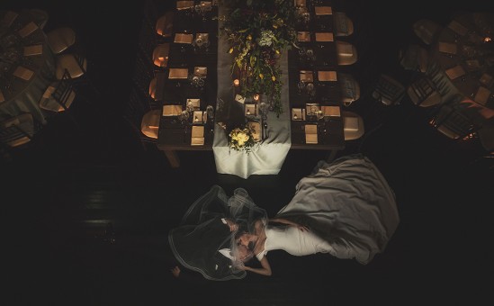 Wedding Kissing in the floor at Casa de España Reception San Juan Puerto Rico
