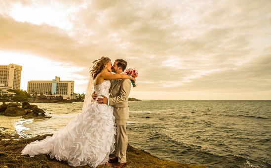 Ocean view Wedding at El Condado Plaza Hilton Beach Wedding