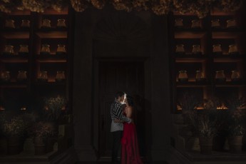 Engagement session at Dorado Ritz Reserve. Spa Area