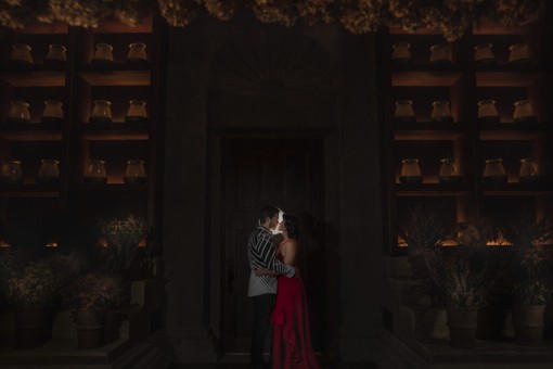 Engagement session at Dorado Ritz Reserve. Spa Area