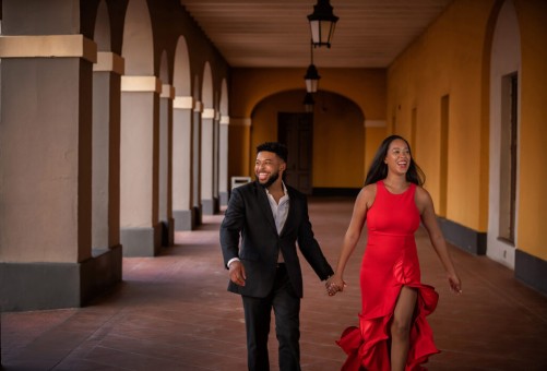 Engagement session in Ballaja Barracks in Old San Juan, Puerto Rico