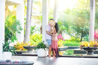 Couple kissing at St. Regis Bahia Beach Resort Puerto Rico