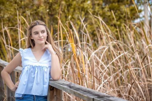 Outdoor Girl in a wetland
