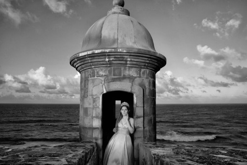 Quinceanera in the "devil's sentry box" in El Morro