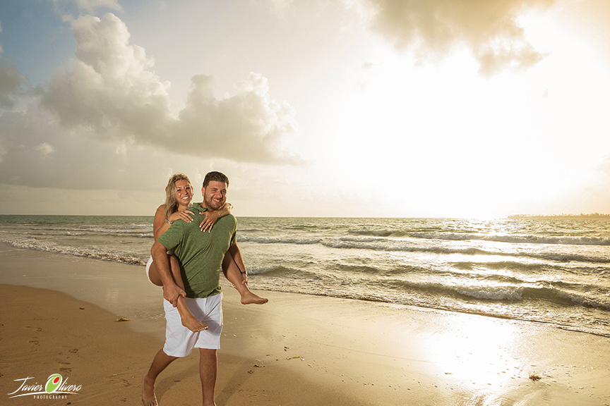 Austin-Taylor Engagement. Sunrise beach picture @ St Regis Bahia Beach Resort, Puerto Rico