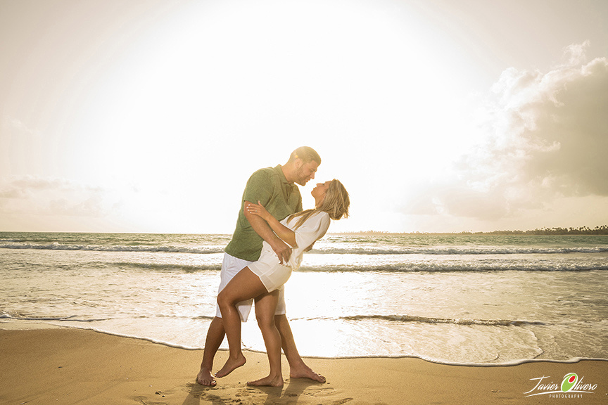 Austin-Taylor Engagement. Sunrise beach picture @ St Regis Bahia Beach Resort, Puerto Rico